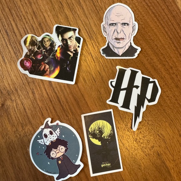 Harry Potter Hermione Voldemort Neutral Color Vinyl Diecut Stickers Pack of 5 - Picture 2 of 2